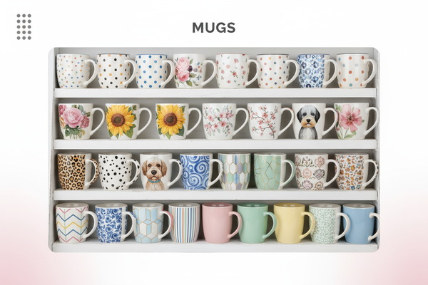 Vintage Bone Floral Mugs / Soup Mugs / Kids Mugs