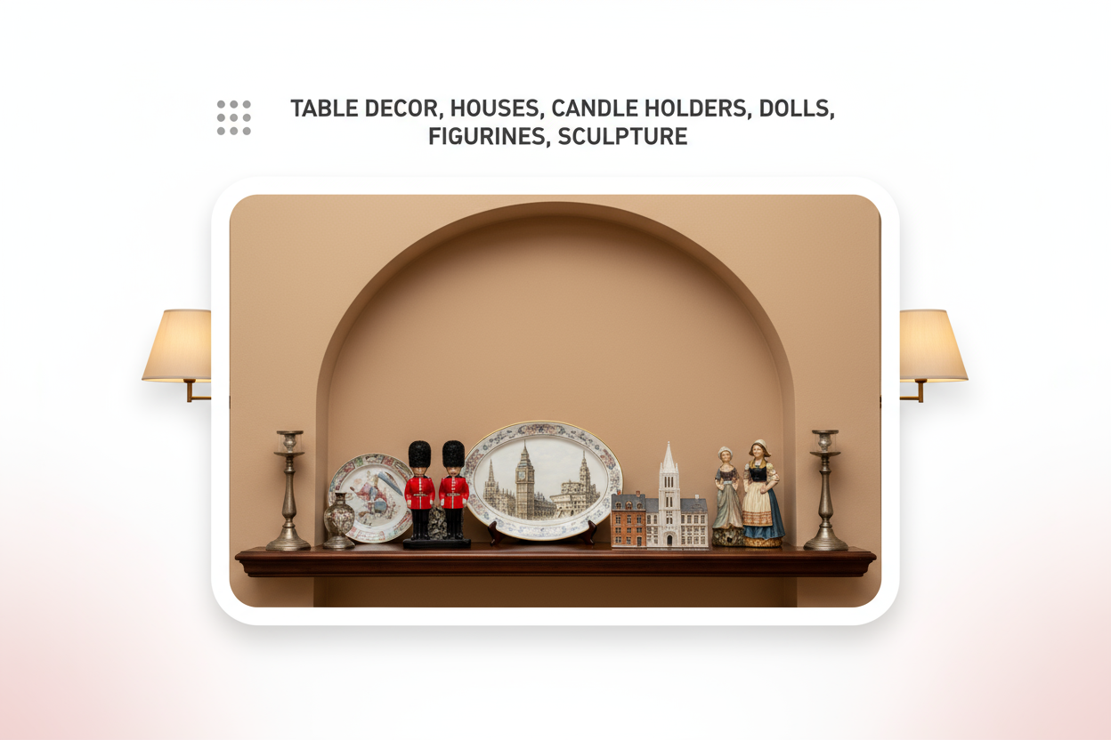 Table Decor, Houses, Candle Holders, Dolls, Figurines, Sculpture