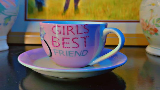 Girls Best Friend - Iridescent Tea Cup and Saucer Set