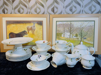 Royal Sutton Fine Bone China Tea Set - 15-Piece Elegant Porcelain Collection