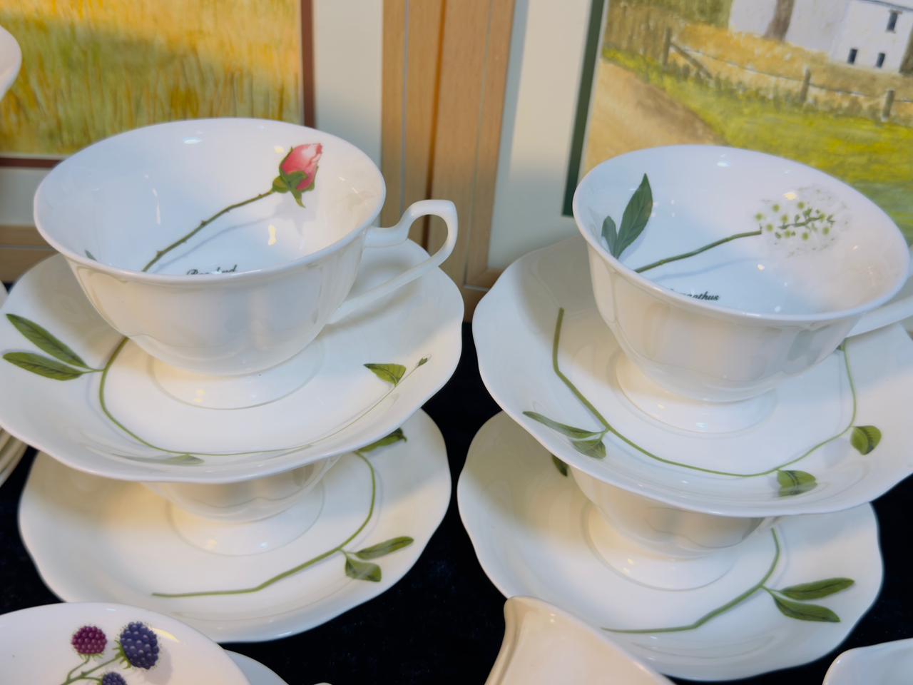 Royal Sutton Fine Bone China Tea Set - 15-Piece Elegant Porcelain Collection