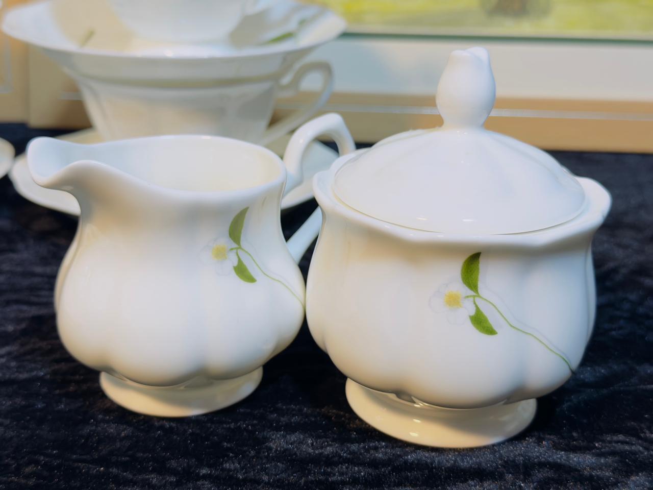 Royal Sutton Fine Bone China Tea Set - 15-Piece Elegant Porcelain Collection