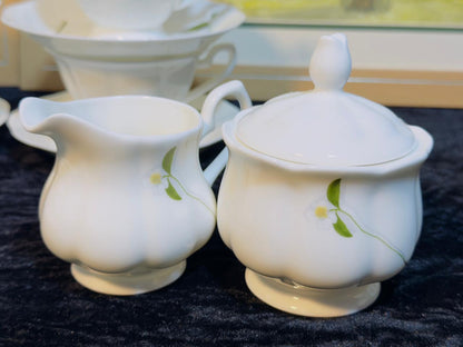 Royal Sutton Fine Bone China Tea Set - 15-Piece Elegant Porcelain Collection