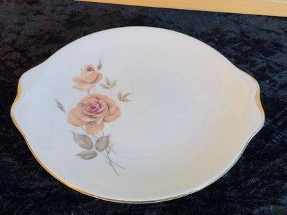 Royal Albert Fine Bone China Plate - Vintage Rose Design with Scalloped Edge
