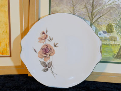 Royal Albert Fine Bone China Plate - Vintage Rose Design with Scalloped Edge