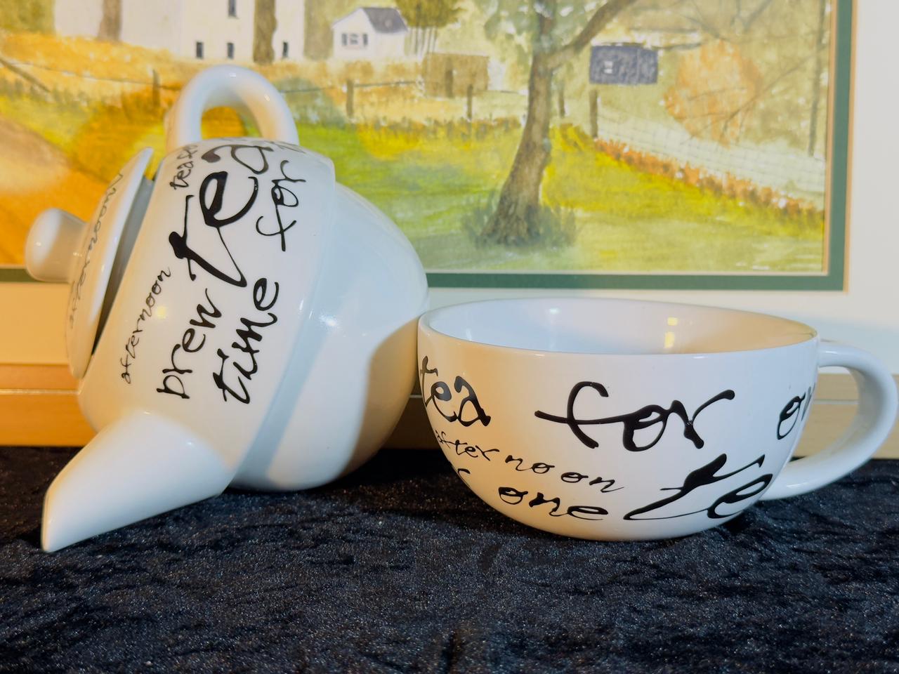 Brew Time Tea Set - Stackable Teapot with Cup"