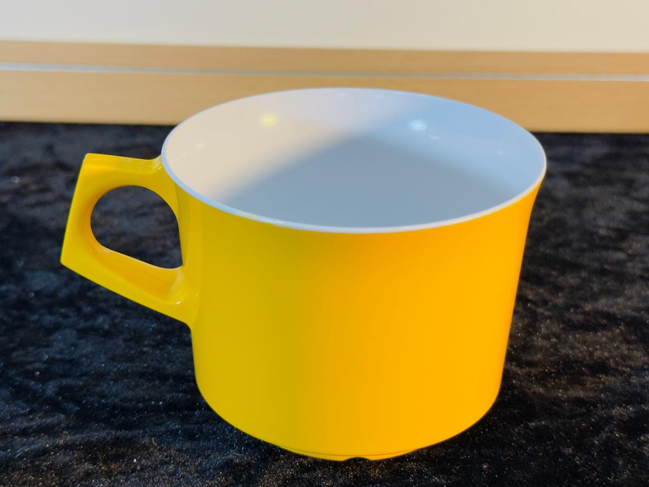 Yellow Tea Cup & Saucer Set - 4 Sets