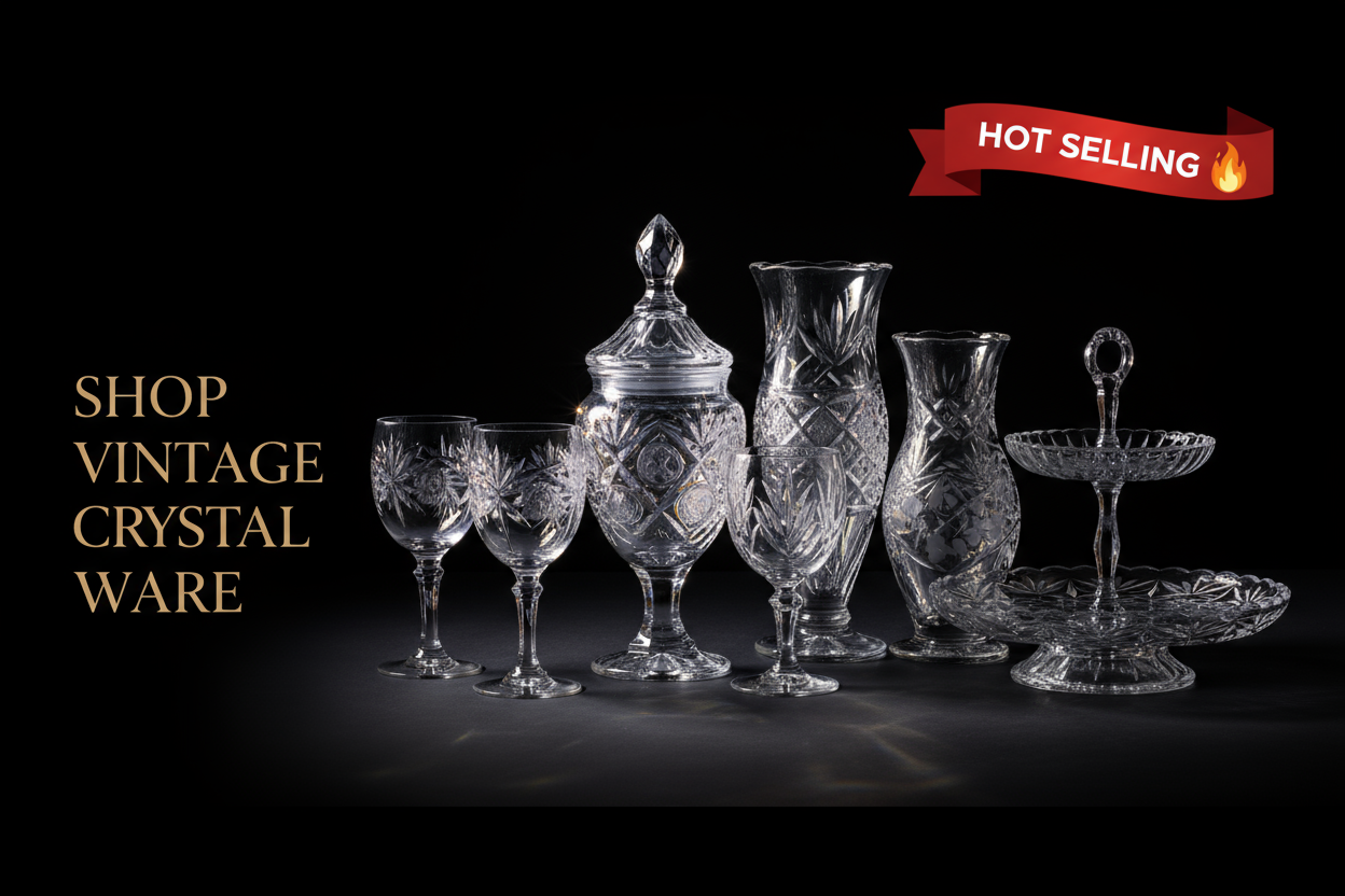 Shop Vintage Crystal Ware - Hot Selling Banner